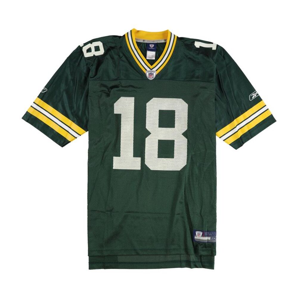 ONFIELD Mens Green Bay Packers Jersey, Green, 2XL, DM